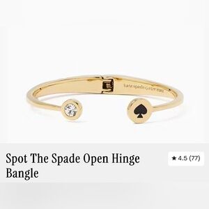 Kate Spade New York Spot The Spade open hinged bangle bracelet